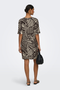 Back image of the Debbie short sleeve oversized dress in chocolate, by brand Jacqueline de yong