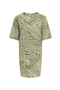Front image of the Debbie short sleeve oversized dress in sage, by brand Jacqueline de yong