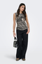 Front image of Debbie sleeveless top in black, by brand Jacqueline de yong