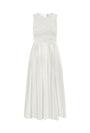 Image of DIEGO S/L SMOCK MIDI DRESS in white, by brand JACQUELINE DE YONG
