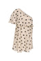Front image of the Fay life one shoulder drss in cream, by brand Jacqueline de yong