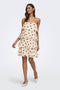 Front image of a model wearing the Fay life s/l dress in cream, by brand Jacqueline de yong