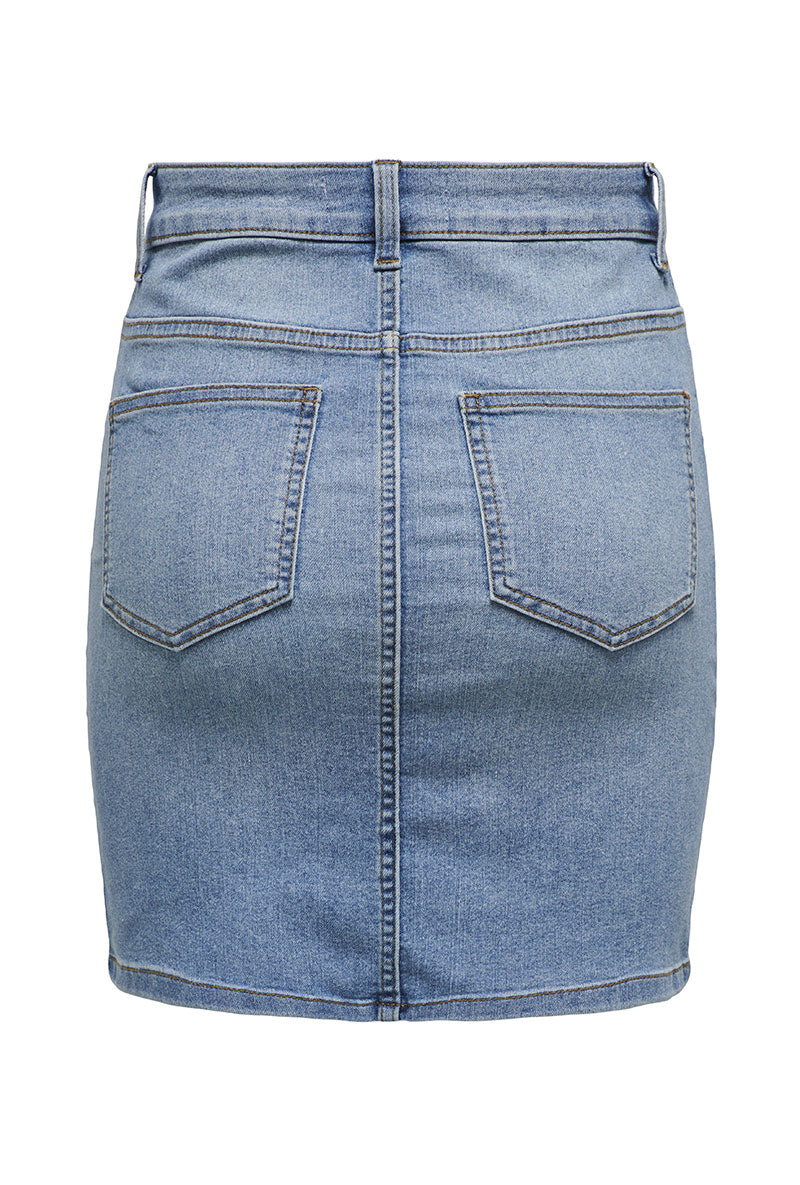 Back image of Jdu moon hw denim skirt in denim, by brand Jacqueline de yong