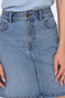 Detail image of the Jdu moon hw denim skirt in denim, by brand Jacqueline de yong