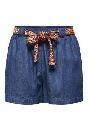 Front image of Kai hw shorts in denim, by brand Jacqueline de yong