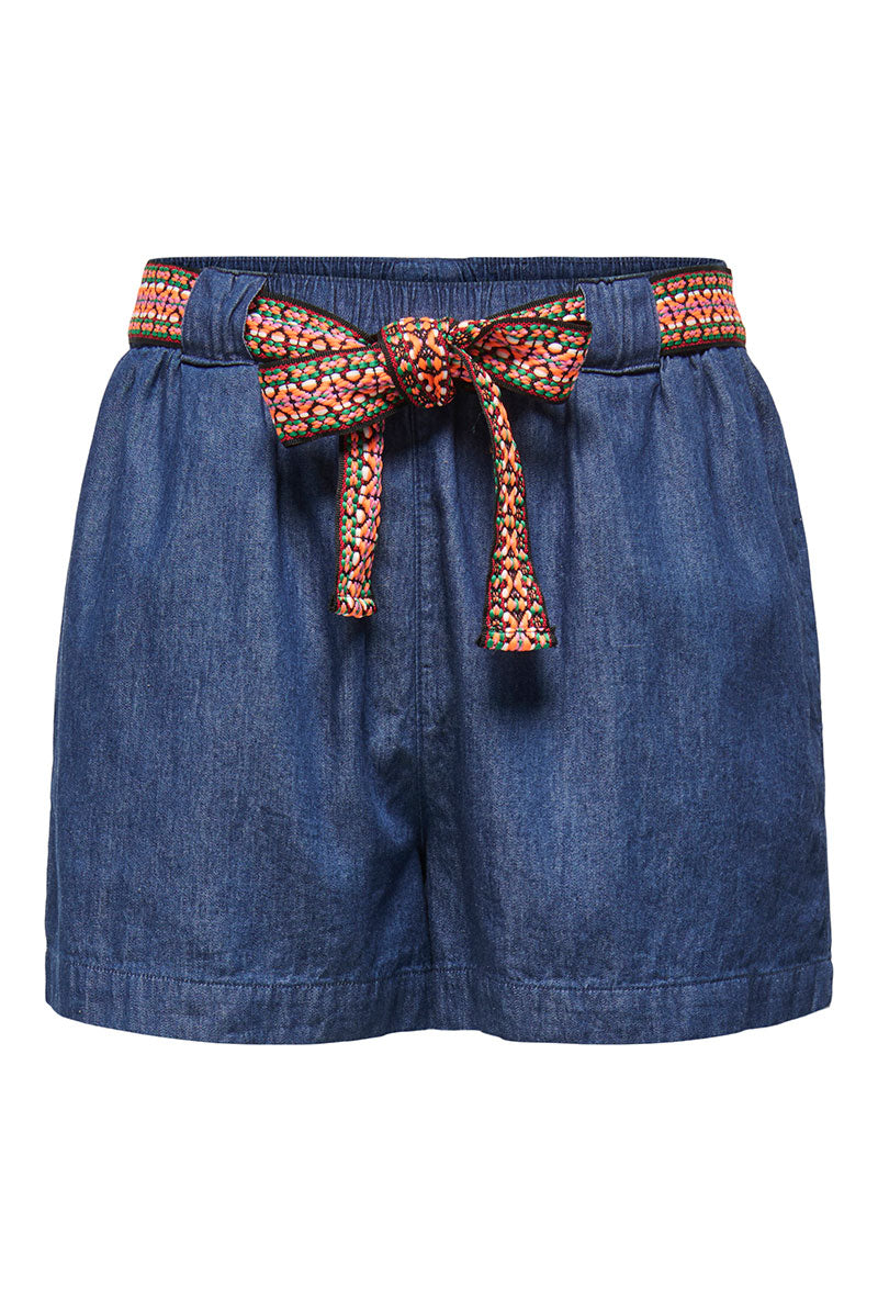 Front image of Kai hw shorts in denim, by brand Jacqueline de yong