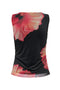 Back image of the Lea s/l mesh rouching top in black, by brand Jacqueline de yong