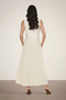 Back image of the Milan linen highwaist belted skirt in oat, by brand Jacqueline de yong