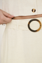 Front image of the Milan linen highwaist belted skirt in oat, by brand Jacqueline de yong
