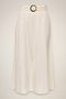 Front image of the Milan linen highwaist belted skirt in oat, by brand Jacqueline de yong