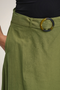 Front image of the Milan linen highwaist belted skirt in olive, by brand Jacqueline de yong