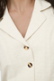 Front image of the Jdy milan linen sleeveless waistcoat in oat, by brand Jacqueline de yong