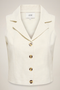 Front image of the Jdy milan linen sleeveless waistcoat in oat, by brand Jacqueline de yong