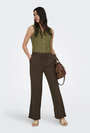 Image of JDY MILAN LINEN SLEEVELESS WAISTCOAT in olive, by brand JACQUELINE DE YONG