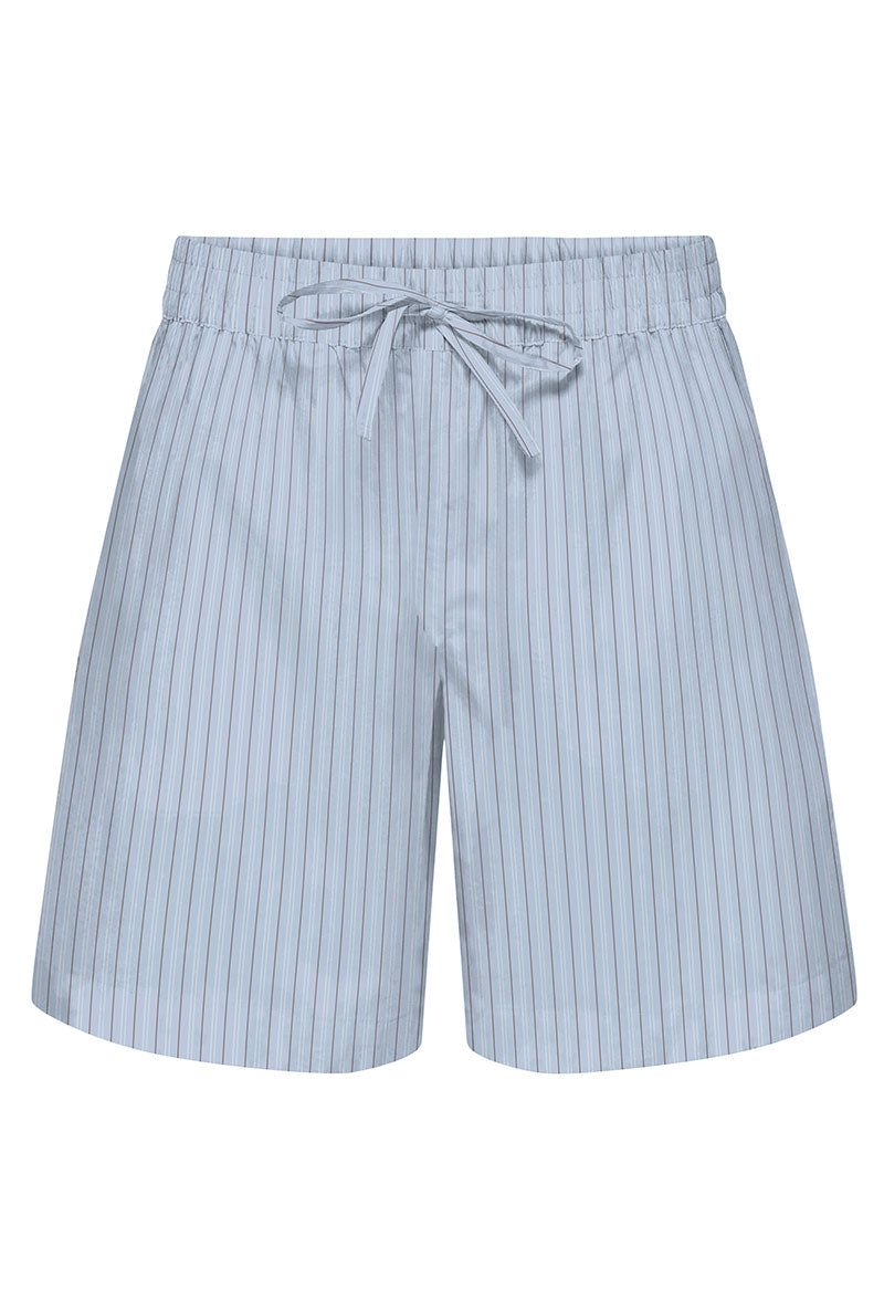 Front image of Mio mw shorts in blue, by brand Jacqueline de yong