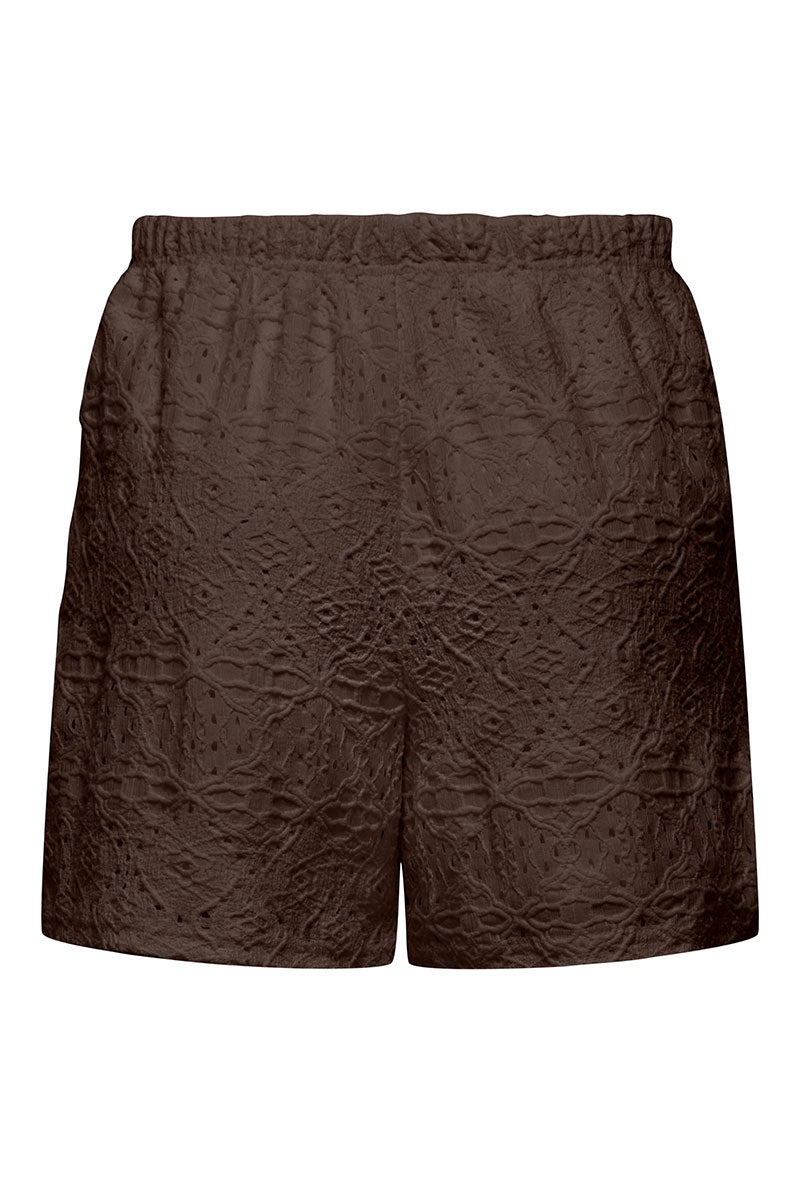 Back image of Nulle life shorts in brown, by brand Jacqueline de yong