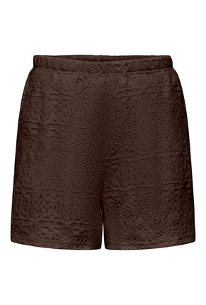 Front image of Nulle life shorts in brown, by brand Jacqueline de yong