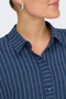 Front image of the Power shortsleeve shirt in navy, by brand Jacqueline de yong