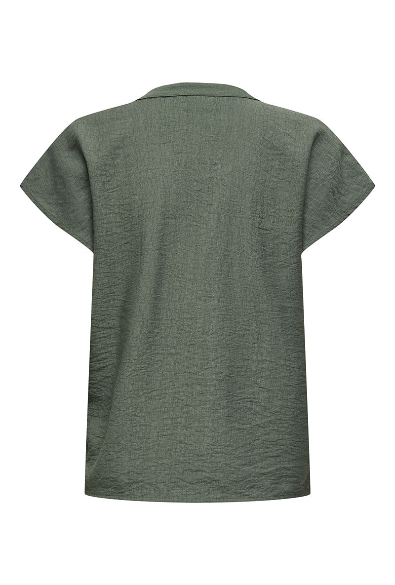 Back image of Jdy pepper s/s top in olive, by brand Jacqueline de yong