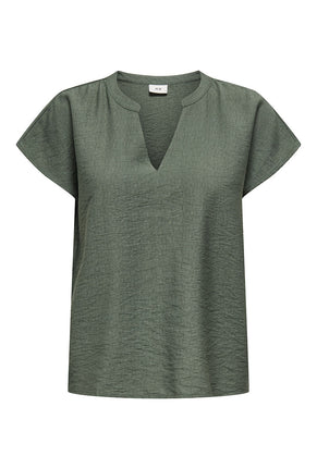 Front image of Jdy pepper s/s top in olive, by brand Jacqueline de yong