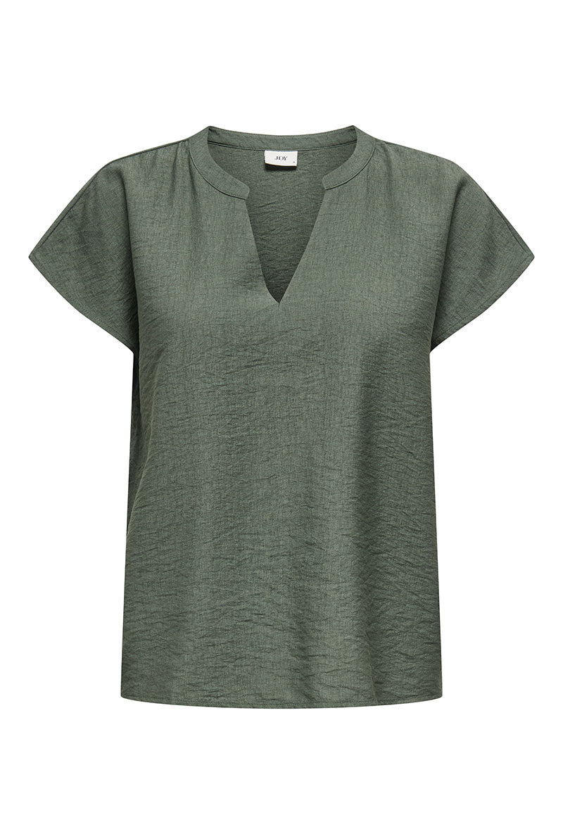 Front image of Jdy pepper s/s top in olive, by brand Jacqueline de yong