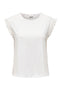 Front image of the Salva life s/l crochet top in white, by brand Jacqueline de yong