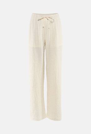 Front image of Turbo pants in off white, by brand Jacqueline de yong