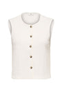 Image of TURBO S/L WAISTCOAT in off white, by brand JACQUELINE DE YONG