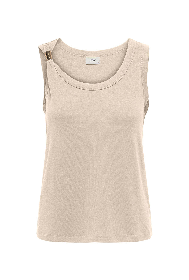 Front image of Uffa s/l top in beige, by brand Jacqueline de yong
