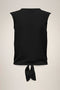 Back image of the Violet life s/l knot top in black, by brand Jacqueline de yong