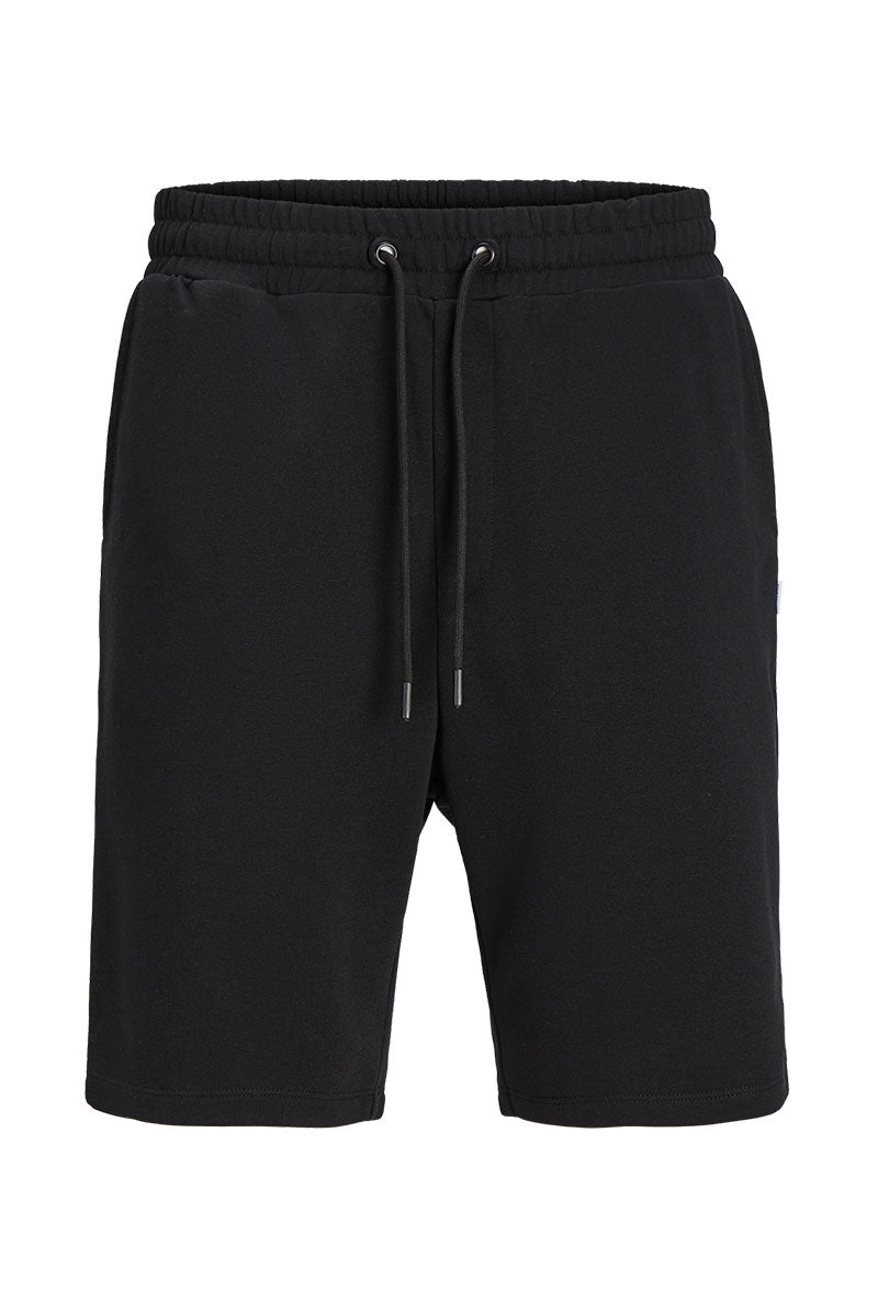 Front image of Gordon bradley sweat shorts in black, by brand Jack&jones