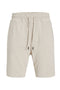 Front image of the Gordon bradley sweat shorts in stone, by brand Jack&jones