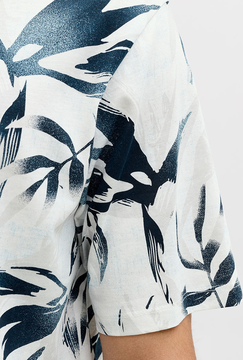 Detail image of Honolulu aop ss tee in beige, by brand Jack&jones