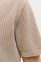 Detail image of the Jess knit polo in stone, by brand Jack&jones