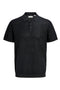 Front image of the Jess knit polo in black, by brand Jack&jones