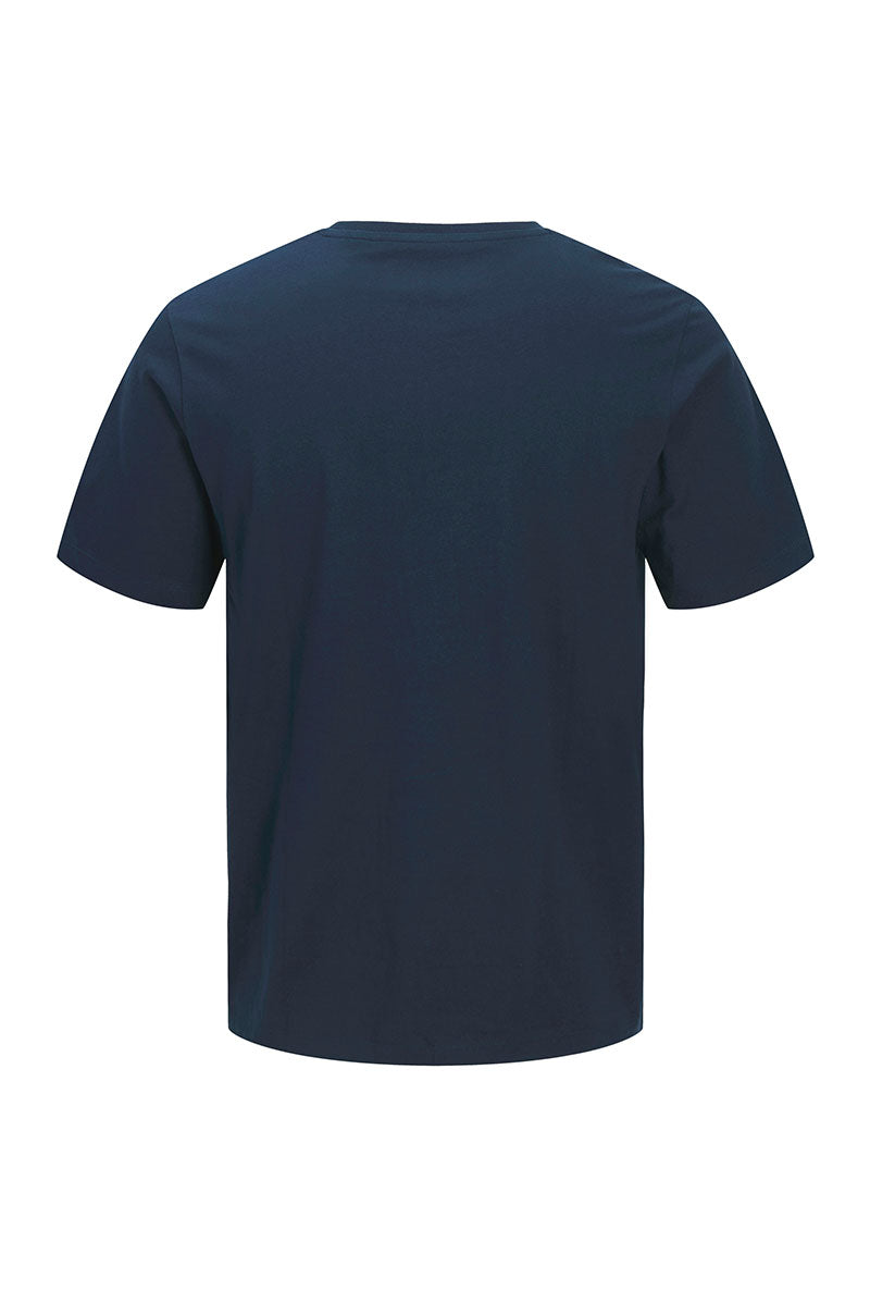 Back image of Matheo s/s tee in navy, by brand Jack&jones