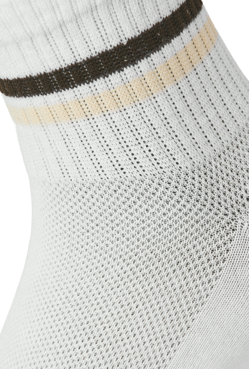 Front detail image  of Jack and jones boston 3 pk tennis socks in white, by brand Jack&jones