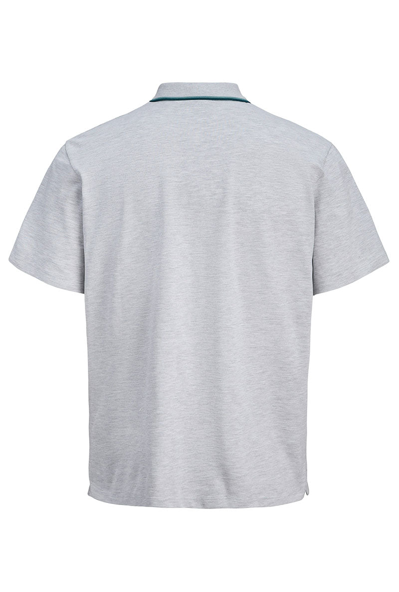 Back image of Blaze s/s polo in grey, by brand Jack&jones
