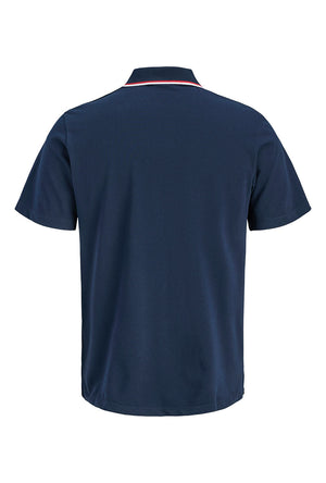 Back image of the Blaze s/s polo in navy, by brand Jack&jones