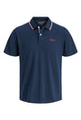 Image of BLAZE S/S POLO in navy, by brand JACK&JONES