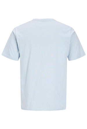Back image of the Blaze vneck tshirt in blue, by brand Jack&jones