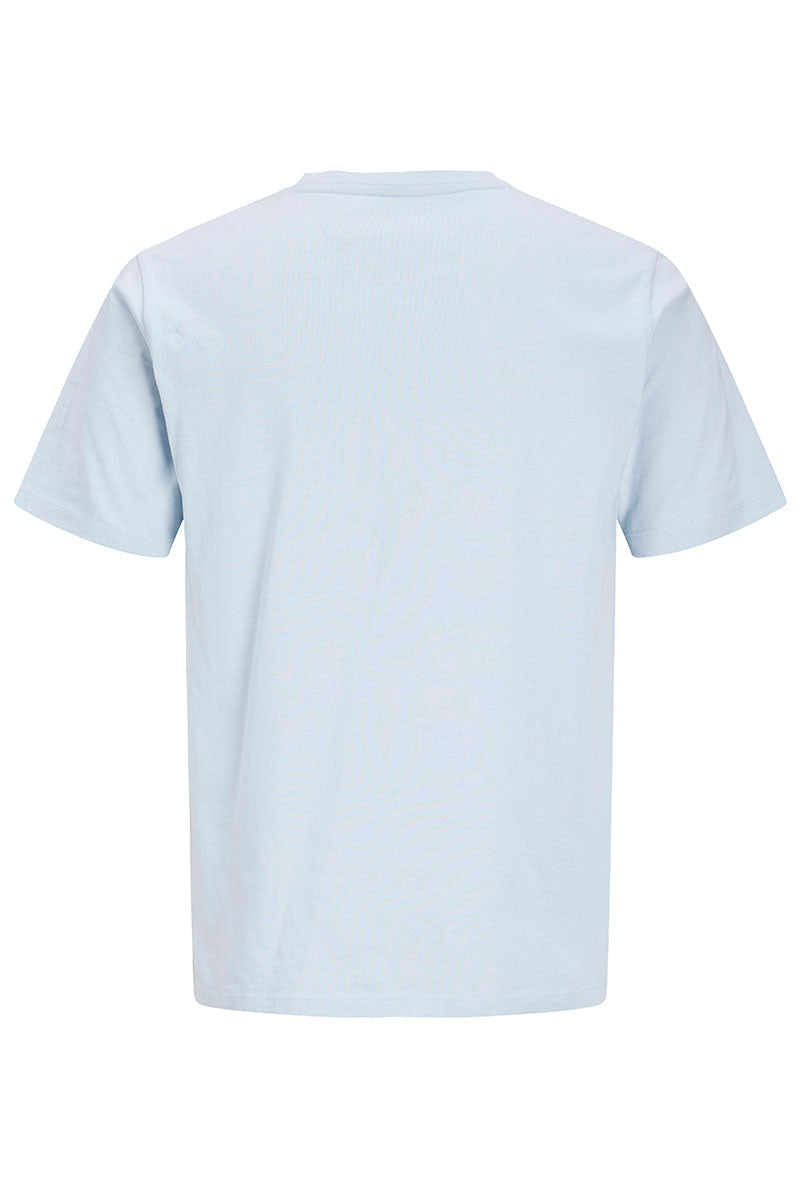 Back image of Blaze vneck tshirt in blue, by brand Jack&jones