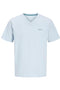 Front image of Blaze vneck tshirt in blue, by brand Jack&jones
