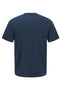 Back image of the Blaze vneck tshirt in navy, by brand Jack&jones