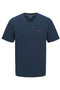 Front image of Blaze vneck tshirt in navy, by brand Jack&jones