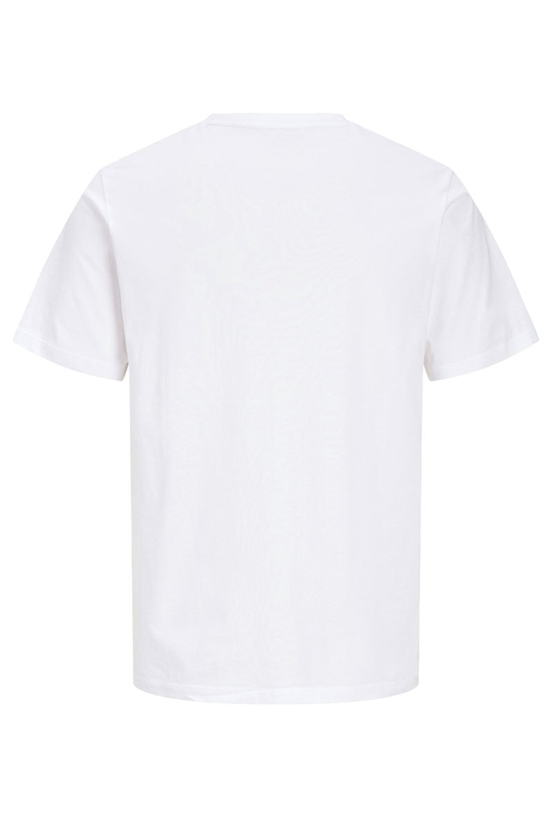 Back image of Blaze vneck tshirt in white, by brand Jack&jones