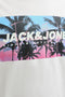 Front image of the Indiana tee ss crew neck in beige, by brand Jack&jones