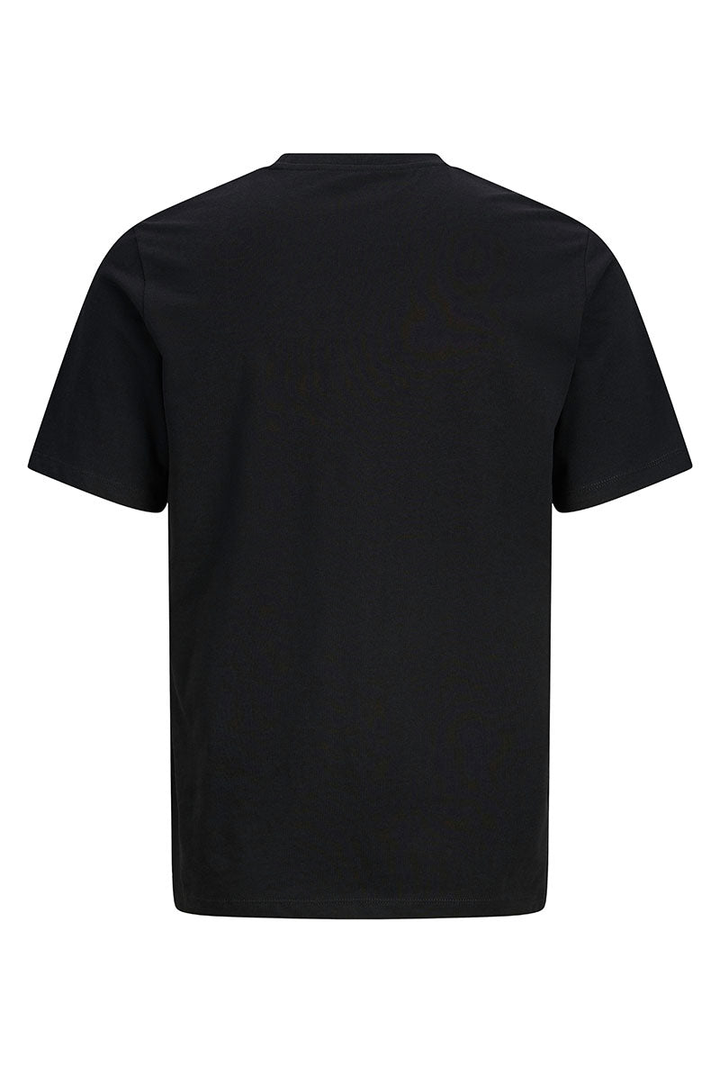 Back image of Indiana tee ss crew neck in black, by brand Jack&jones