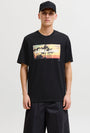 Image of INDIANA TEE SS CREW NECK in black, by brand JACK&JONES