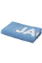 Front image of the Logo beach towel in blue, by brand Jack&jones